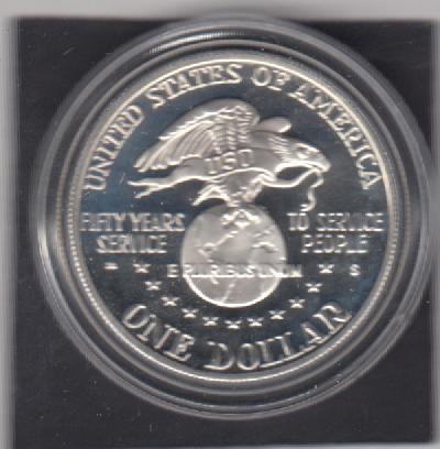Beschrijving: 1 Dollar U.S.O.